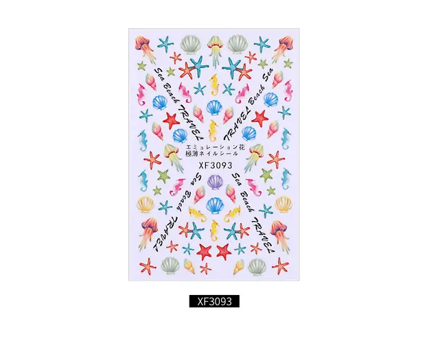 Decoratiuni unghii motive acvatice Model 9*6 cm XF3093