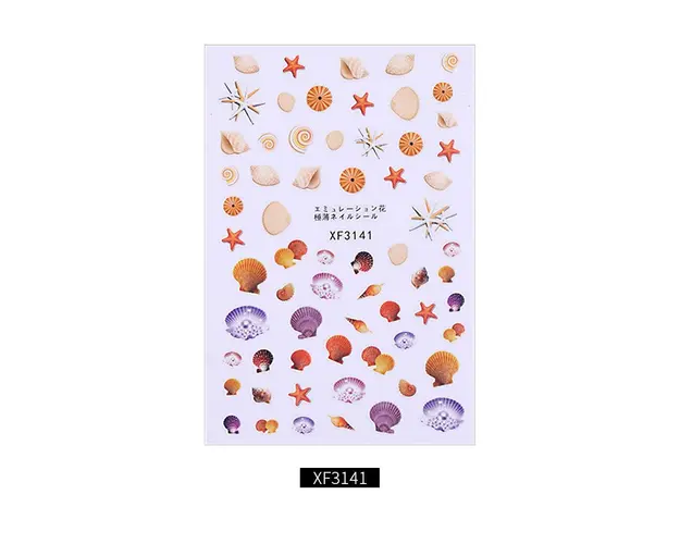 Decoratiuni unghii motive acvatice Model 9*6 cm XF3141