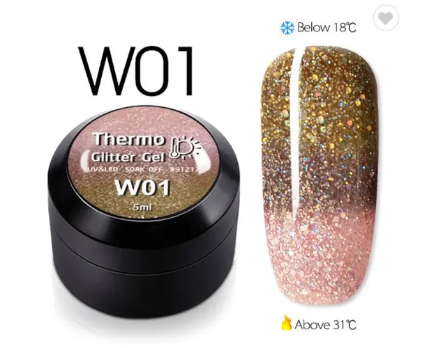 Gel color CANNI Gliter Termo 5ml W01