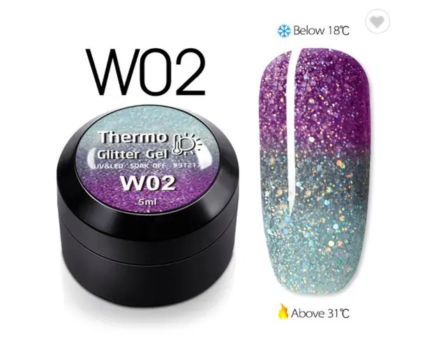 Gel color CANNI Gliter Termo 5ml W02