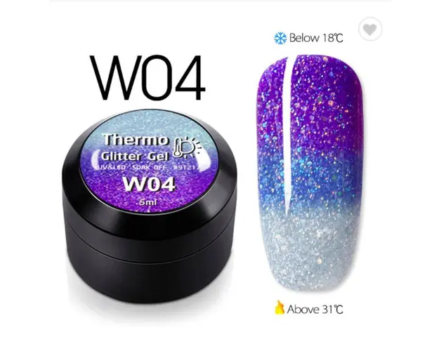 Gel color CANNI Gliter Termo 5ml W04