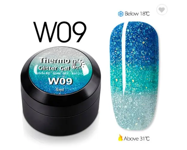 Gel color CANNI Gliter Termo 5ml W09