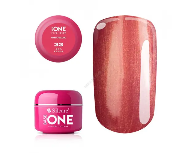 Gel UV Color Base One 5g Metalic Red Fever 33