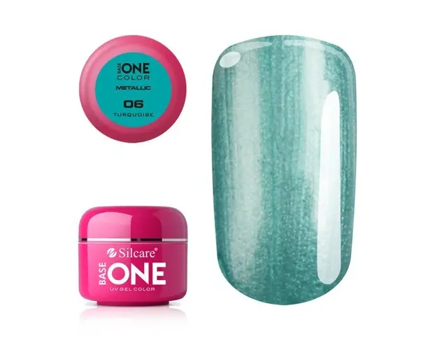 Gel UV Color Base One 5g Metalic Turquoise 06