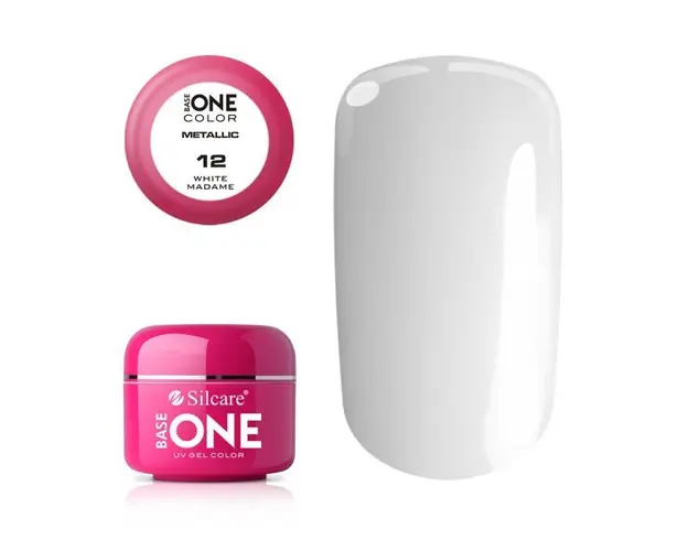 Gel UV Color Base One 5g Metalic White Madame 12