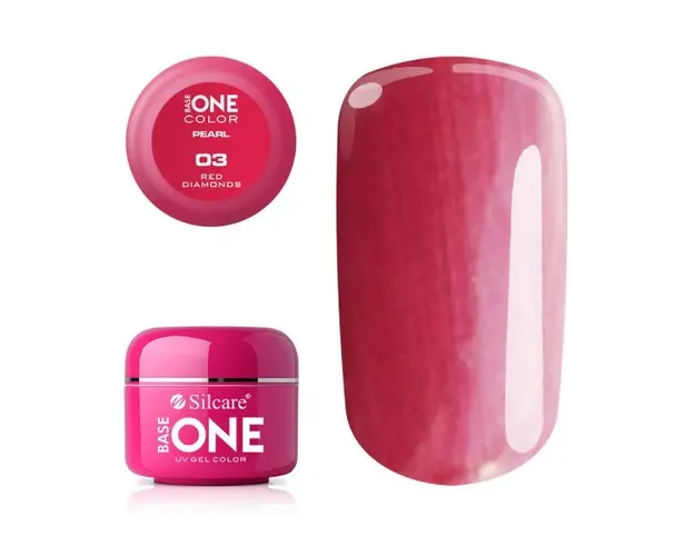 Gel UV Color Base One 5g Pearl 03 Red Diamonds