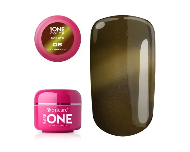 Gel UV Color Base One Silcare Cat Eye Magnetic Sawannah 06