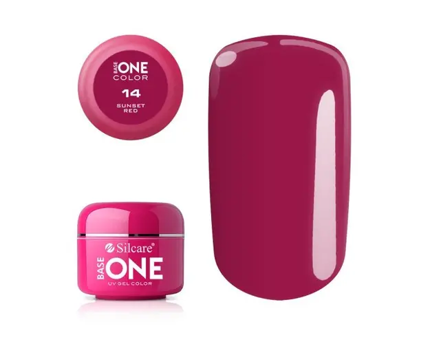 Gel uv Color Base One Silcare Clasic Sunset Red 14