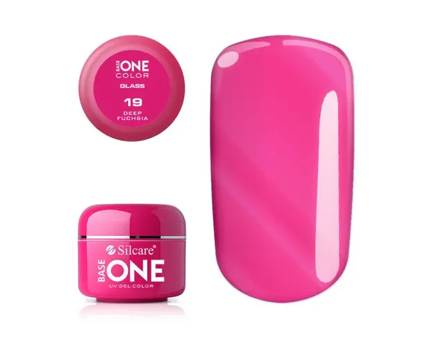 Gel uv Color Base One Silcare Glass Deep Fuchsia 19