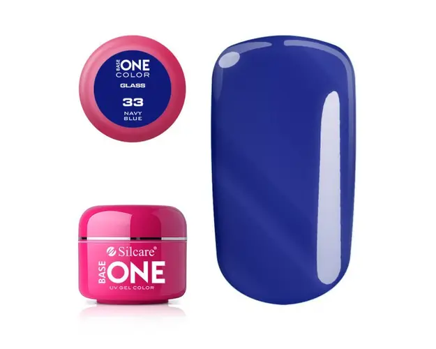 Gel uv Color Base One Silcare Glass Navy Blue 33