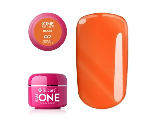 Gel uv Color Base One Silcare Glass Queen Orange 07