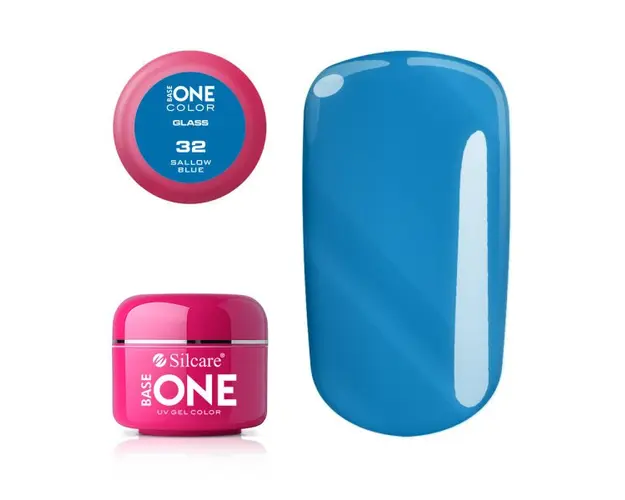 Gel uv Color Base One Silcare Glass Sallow Blue 32