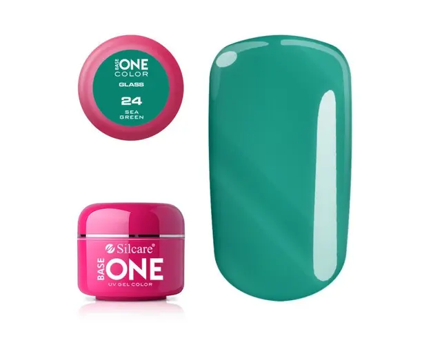 Gel uv Color Base One Silcare Glass Sea Green 24