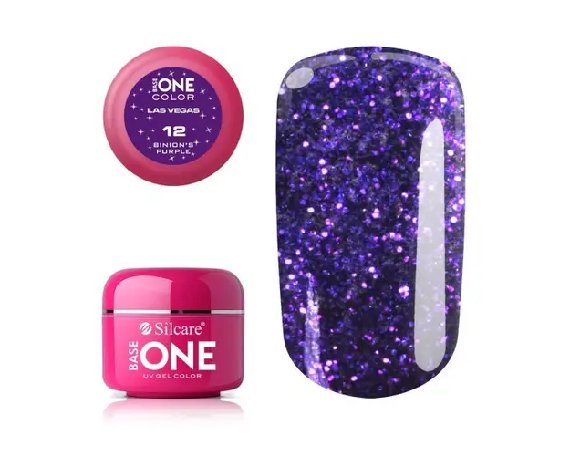 Gel uv Color Base One Silcare Las Vegas Binion'sPurple 12