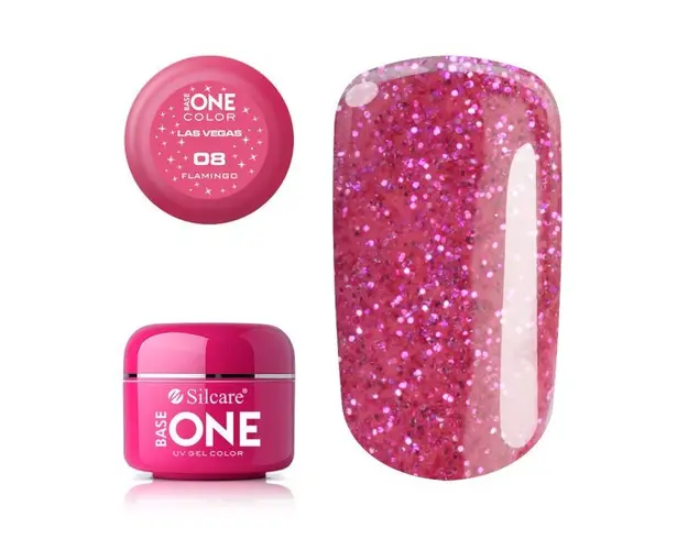 Gel uv Color Base One Silcare Las Vegas Flamingo 08