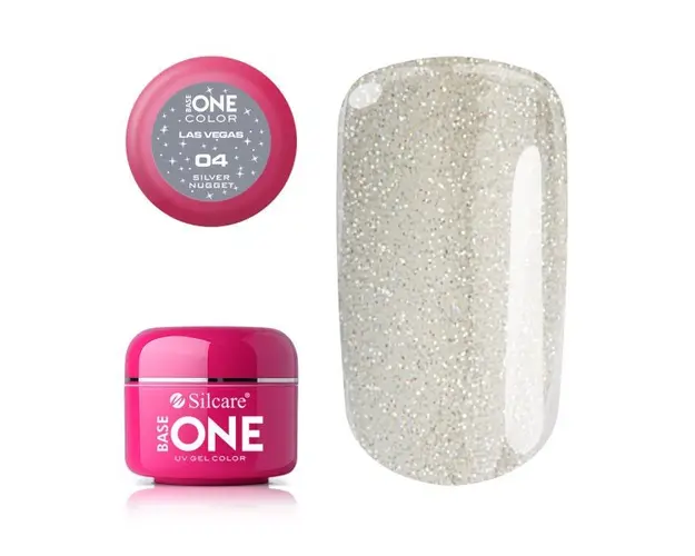 Gel uv Color Base One Silcare Las Vegas Silver Nugget 04