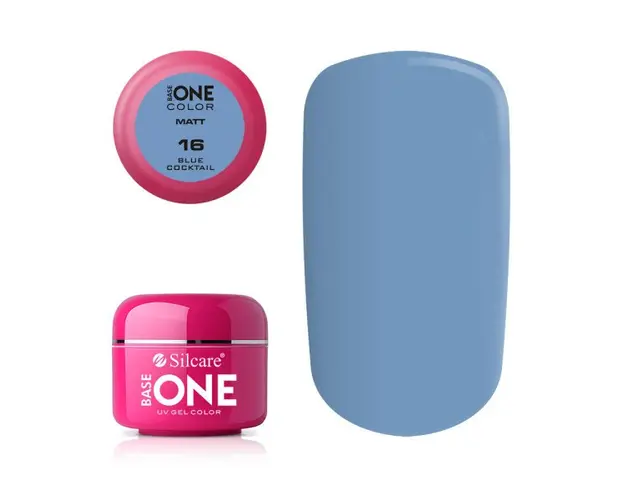 Gel uv Color Base One Silcare Matt Blue Cocktail 16