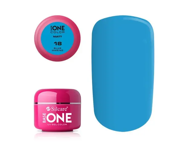 Gel uv Color Base One Silcare Matt Blue Marine 18