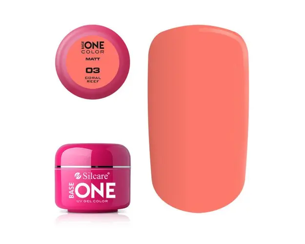 Gel uv Color Base One Silcare Matt Coral Reef 03