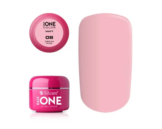 Gel uv Color Base One Silcare Matt Cream Pink 08
