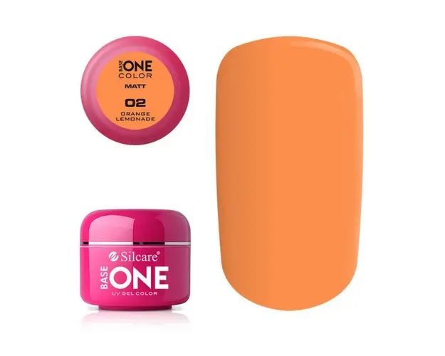 Gel uv Color Base One Silcare Matt Orange Lemonade 02