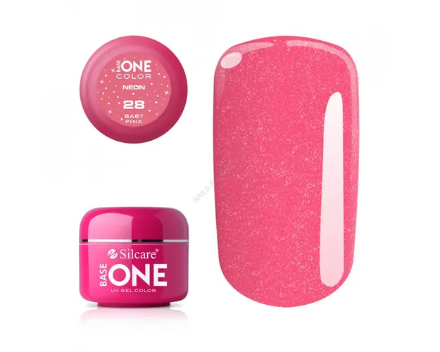 Gel UV Color Base One Silcare Neon Baby Pink 28
