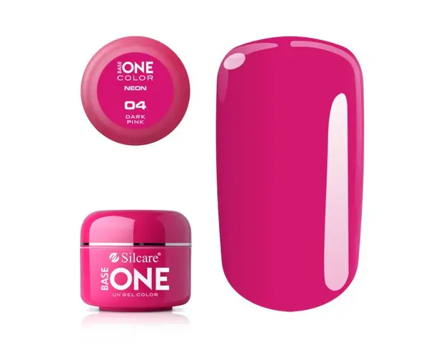 Gel UV Color Base One Silcare Neon Dark Pink 04