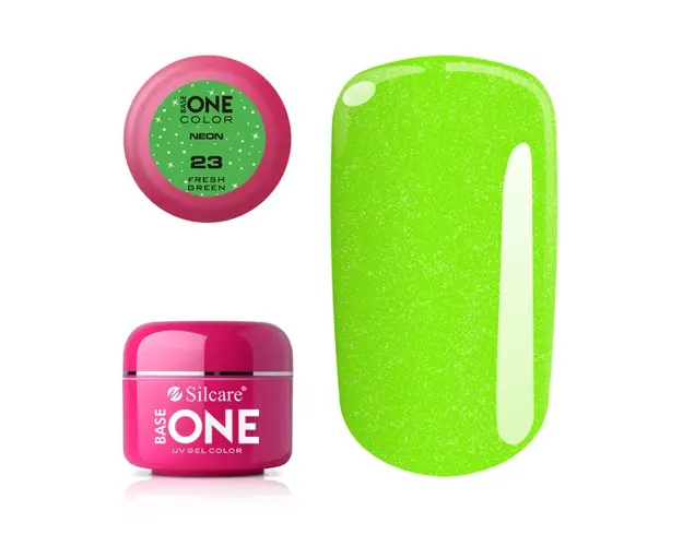 Gel UV Color Base One Silcare Neon Fresh Green 23