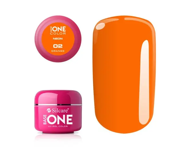 Gel UV Color Base One Silcare Neon Orange 02