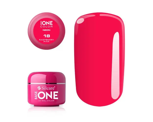 Gel UV Color Base One Silcare Neon Raspberry Pink 18