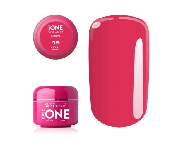 Gel UV Color Base One Silcare Neon Retro Pink 15