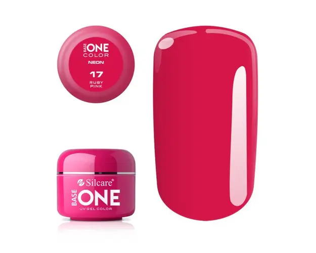 Gel UV Color Base One Silcare Neon Ruby Pink 17