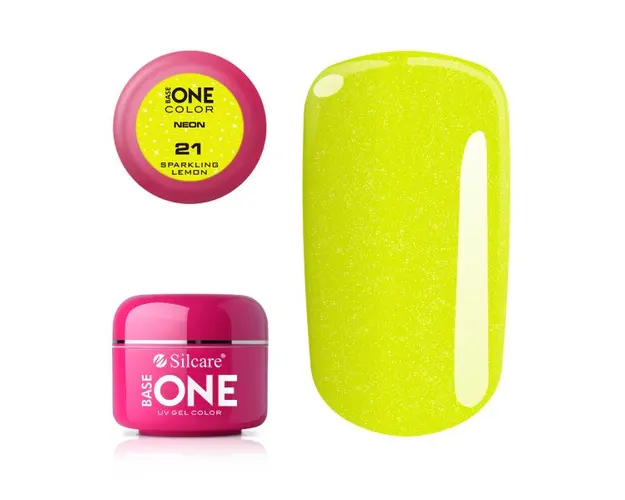 Gel UV Color Base One Silcare Neon Sparkling Lemon 21