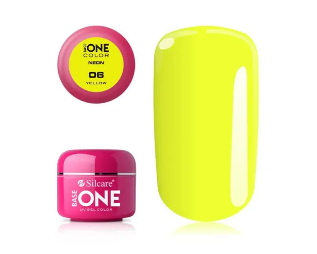 Gel UV Color Base One Silcare Neon Yellow 06