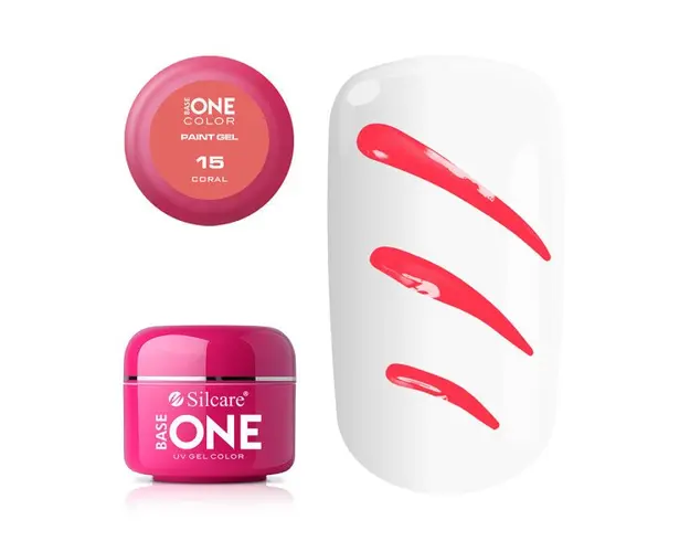 Gel UV Color Base One Silcare Paint Coral 15