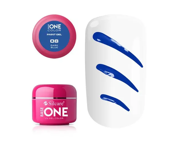 Gel UV Color Base One Silcare Paint Dark Blue 08