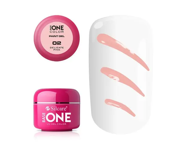 Gel UV Color Base One Silcare Paint Delicate Pink 02