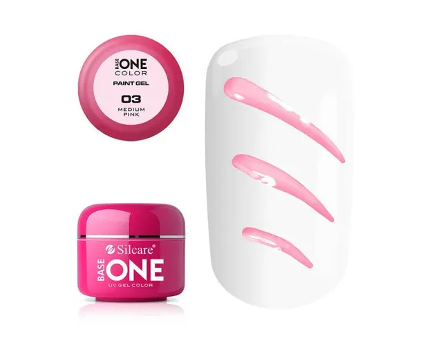Gel UV Color Base One Silcare Paint Medium Pink 03