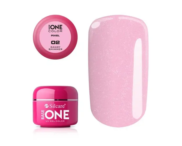 Gel uv Color Base One Silcare Pixel Candy Shimmer 02