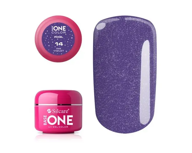 Gel uv Color Base One Silcare Pixel Ink violet 14