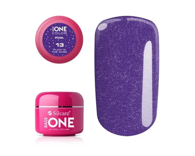 Gel uv Color Base One Silcare Pixel Plum in the dark 13
