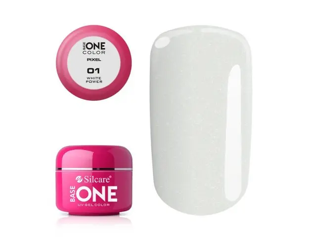 Gel uv Color Base One Silcare Pixel White Power 01