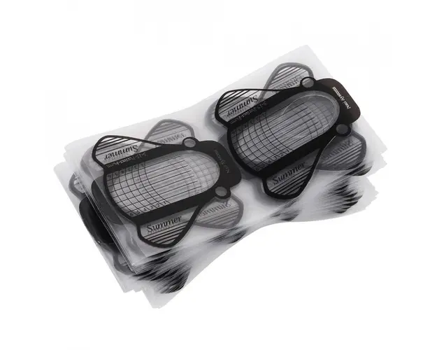 Pachet 100 Sabloane pentru constructie unghii Plastifiate PVC