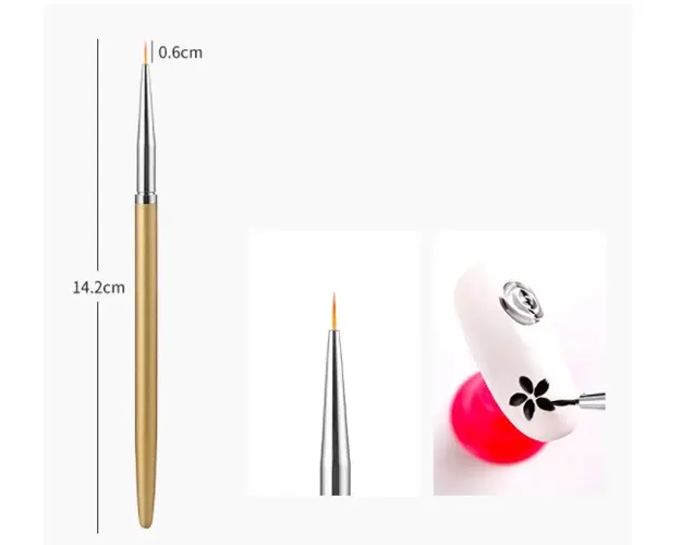 Pensula pictura maner auriu 0.6 cm