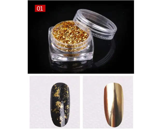 Pudra cu Efect de Oglinda Platinum F407-01-GD