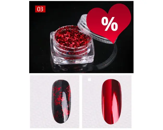 Pudra cu Efect de Oglinda Platinum F407-03 RED