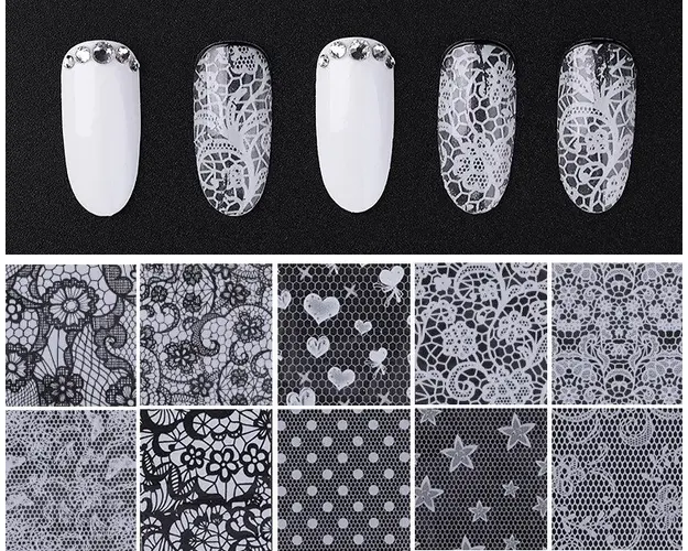 Set 10 folii de transfer Conny's 02(alba)