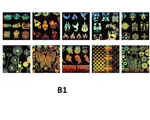 Set 10 folii de transfer Conny's B1
