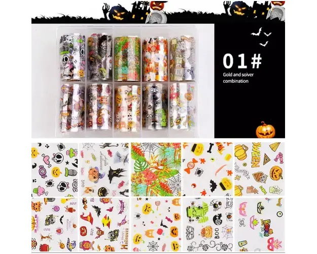 Set 10 folii transfer model Halloween 01
