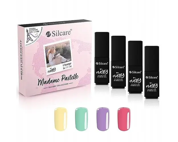 Set 4 oje Flexy Hybrid Gel SilcareMadame Pastelle 4,5gr